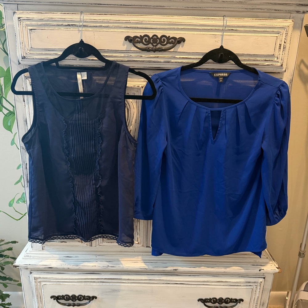 Express & Lauren Conrad Women's Blue blouses